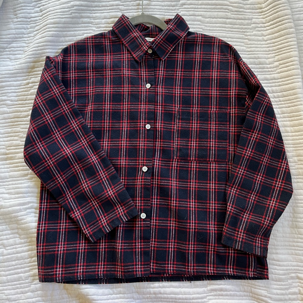OAK + FORT plaid button down